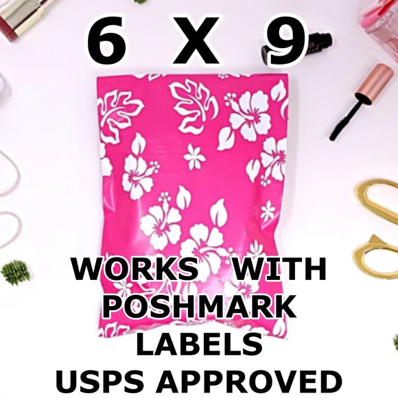 50 6X9 Pink Hawaiian Poly Mailers PRICE IS FIRM WEEKEND SALE - Picture 5 of 5